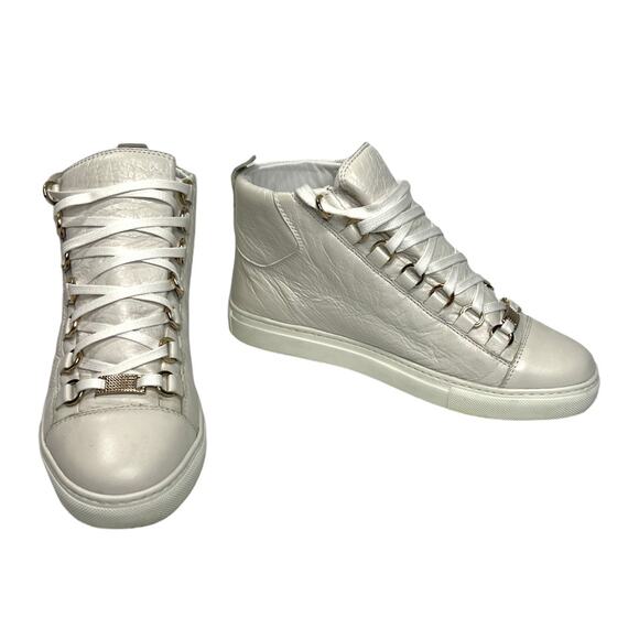 Balenciaga White Arena High Sneakers Size 37 with box and dust bag - Picture 7 of 12
